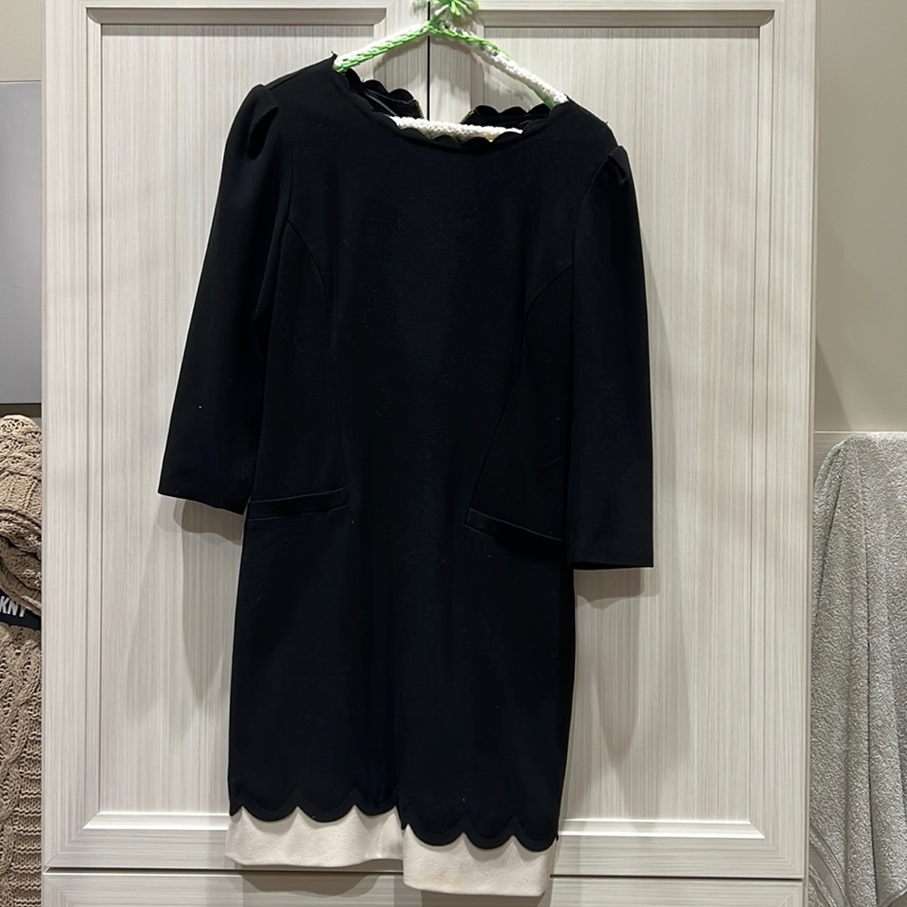 Ted baker black wool dress